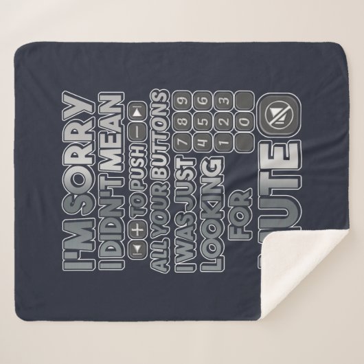Entschuldige, dass ich nicht Gemein war, deine Tas Sherpadecke (Vorderseite (Horizontal))