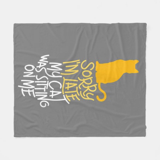 Entschuldige, dass ich spät dran bin fleecedecke (Vorderseite (Horizontal))