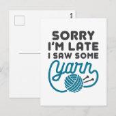 Entschuldige, dass ich spät dran bin.............. postkarte (Vorne/Hinten)