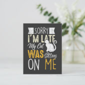 Entschuldige, dass ich spät dran bin postkarte (Stehend Vorderseite)
