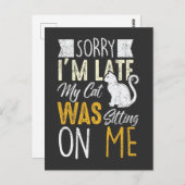 Entschuldige, dass ich spät dran bin postkarte (Vorne/Hinten)