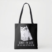 Entschuldige, dass ich spät dran bin tasche (Vorderseite)