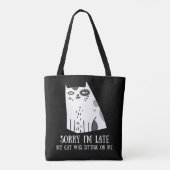 Entschuldige, dass ich spät dran bin tasche (Rückseite)