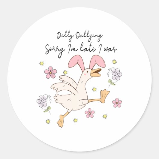 Entschuldige, dass ich spät dran war. runder aufkleber (Vorderseite)