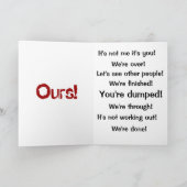 Entschuldige, dass ich von der Unterbrechung höre. Karte (Innenseite)