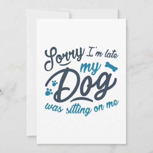 Entschuldige, dass ich zu spät bin dankeskarte (Vorderseite)