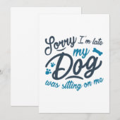 Entschuldige, dass ich zu spät bin dankeskarte (Vorne/Hinten)