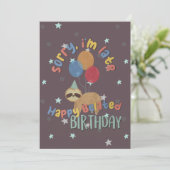 Entschuldige, dass ich zu spät bin. Happy Belated Karte (Stehend Vorderseite)