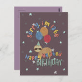 Entschuldige, dass ich zu spät bin. Happy Belated Postkarte (Vorne/Hinten)