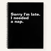 Entschuldige, dass ich zu spät bin. Ich brauchte e Notizblock (Vorderseite)