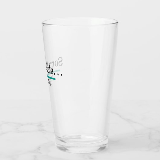 Entschuldige, dass ich zu spät bin. Ich habe einen Glas (Links)