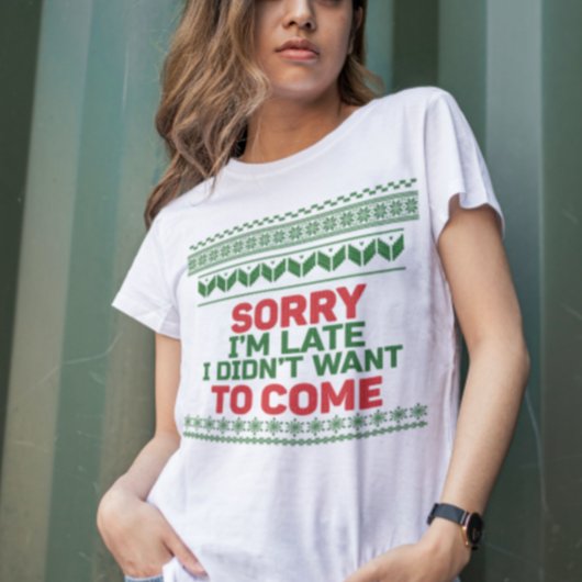 Entschuldige, dass ich zu spät bin, ich habe nicht T-Shirt