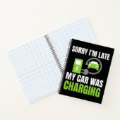 Entschuldige, dass ich zu spät in meinem Auto war  Notizblock (Innenseite)