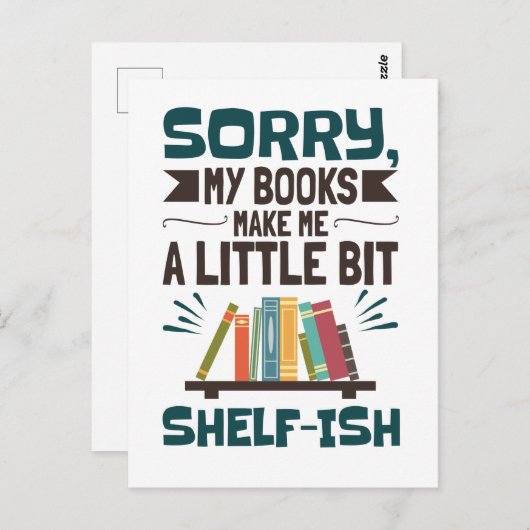 Entschuldige, dass meine Bücher mir ein wenig ein Postkarte (Vorne/Hinten)
