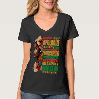 Entschuldige dich nie für deine Hautfarbe Black Hi T-Shirt