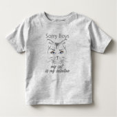 Entschuldige Jungs, meine Katze ist mein Valentins Kleinkind T-shirt (Vorderseite)