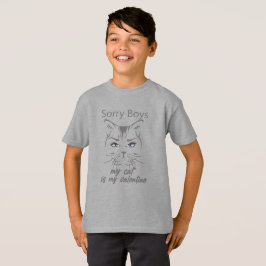 Entschuldige Jungs, meine Katze ist mein Valentins T-Shirt