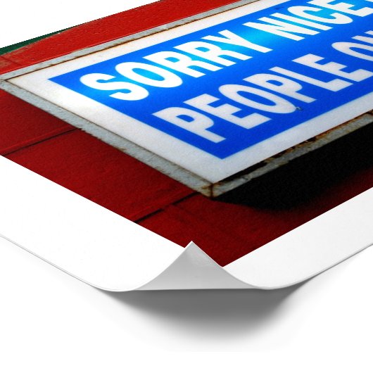 Entschuldige nur nette Leute Poster (Ecke)