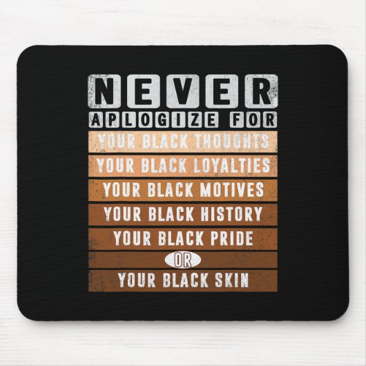 Entschuldigen Sie Black History Month Blm Melanin Mousepad (Vorne)