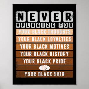 Entschuldigen Sie Black History Month Blm Melanin  Poster