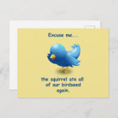 Entschuldigen Sie...Das Eichhörnchen hat all unser Postkarte (Vorne/Hinten)
