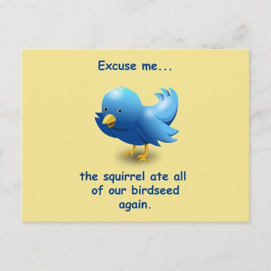 Entschuldigen Sie...Das Eichhörnchen hat all unser Postkarte (Vorderseite)