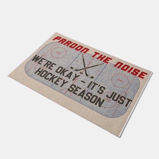 Entschuldigen Sie das Geräusch, es ist nur Hockeys Fußmatte (Schrägansicht)