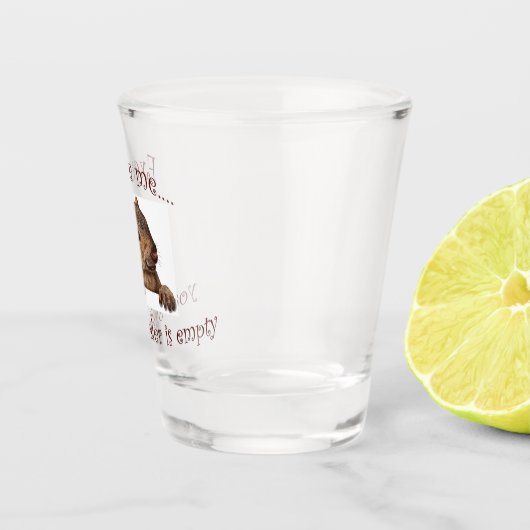 Entschuldigen Sie, dass Ihr Vogelzueder leer ist Schnapsglas (Rechts)