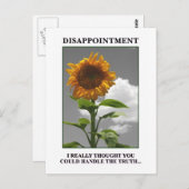 Entschuldigen Sie die Enttäuschung, aber Sie enttä Postkarte (Vorne/Hinten)