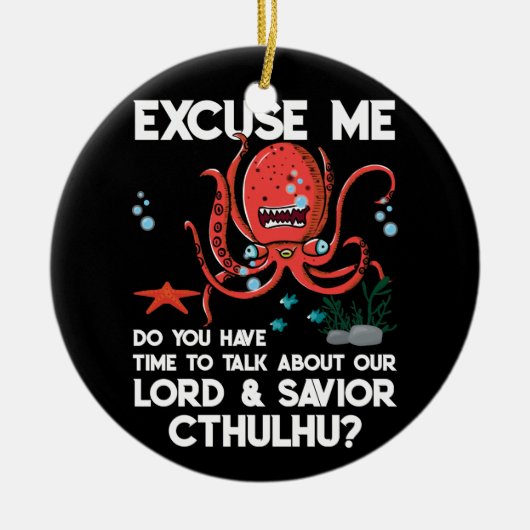 Entschuldigen Sie, haben Sie Zeit, über unseren He Keramik Ornament (Vorne)