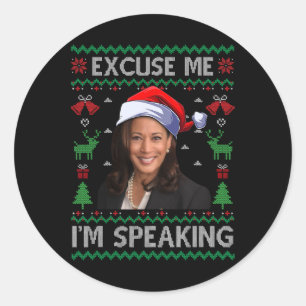 Entschuldigen Sie, ich spreche zu Weihnachten Kama Runder Aufkleber