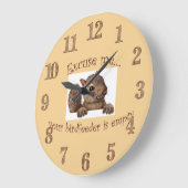 Entschuldigen Sie, Ihr Birdfeeder ist leere Wall-U Große Wanduhr (Winkel)