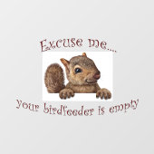 Entschuldigen Sie, Ihr Vogelzueder ist leer Fensteraufkleber (Blatt)