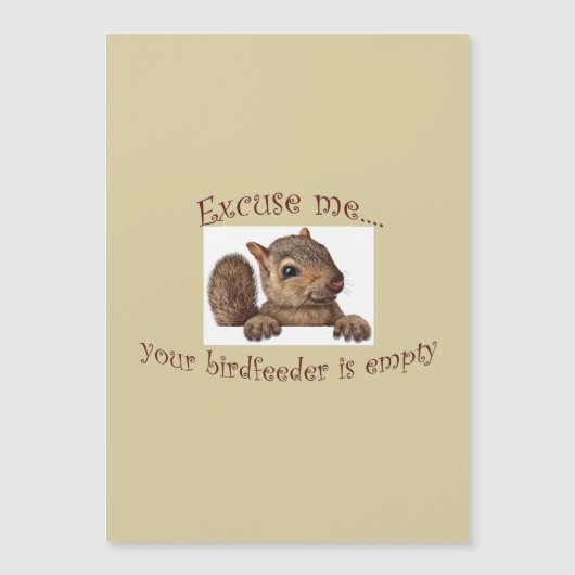 Entschuldigen Sie...Ihr Vogelzuführung ist leer Magnetkarte (Vorderseite)