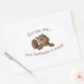 Entschuldigen Sie...Ihr Vogelzuführung ist leer Ovaler Aufkleber (Umschlag)