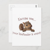 Entschuldigen Sie...Ihr Vogelzuführung ist leer Postkarte (Vorne/Hinten)