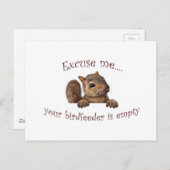 Entschuldigen Sie...Ihr Vogelzuführung ist leer Postkarte (Vorne/Hinten)