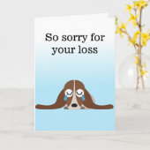 Entschuldigen Sie Ihren Loss Hund Karte (Gelbe Blume)