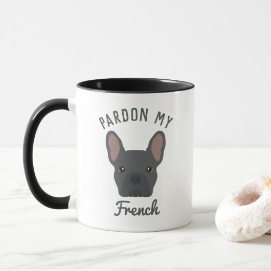 Entschuldigen Sie meine Französisch Blue French Bu Tasse (Mit Donut)