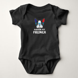 Entschuldigen Sie meinen Französisch-Funny-Franz Baby Strampler