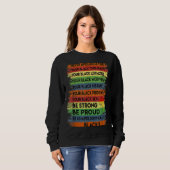 Entschuldigen Sie niemals den Monat BLM Melanin Pr Sweatshirt (Vorne ganz)