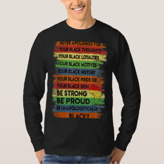 Entschuldigen Sie niemals den Monat BLM Melanin Pr T-Shirt