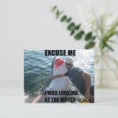 Entschuldigen Sie, Shark! Postkarte (Stehend Vorderseite)