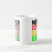 Entschuldigen Sie sich nie für Ihr Blackness Kaffeetasse (Mittel)