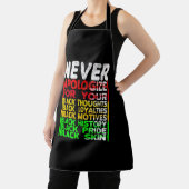 Entschuldigen Sie sich niemals für Ihre Schwarze,  Schürze (InSitu)