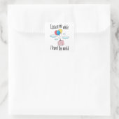 Entschuldigen Sie, während ich die Welt bereise Quadratischer Aufkleber (Tasche)