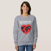 Entschuldigen Sie, während ich Typografie & World  Sweatshirt (Vorne ganz)