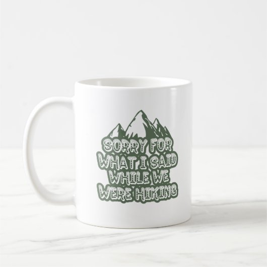 Entschuldigen Sie, was ich sagte Funny Green Mount Kaffeetasse (Links)