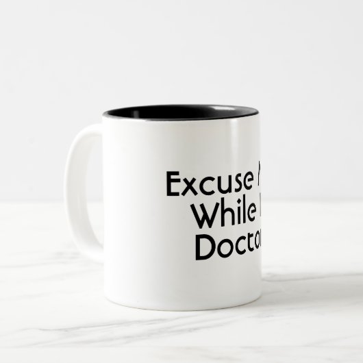 entschuldigen Sie, wenn ich in einem Arztpraxen lu Zweifarbige Tasse (Vorderseite Links)