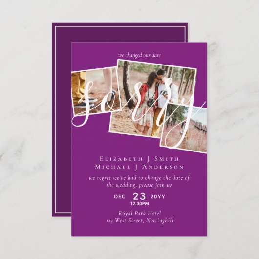 ENTSCHULDIGUNG! Änderung des FOTOS der Hochzeitver (Vorne/Hinten)